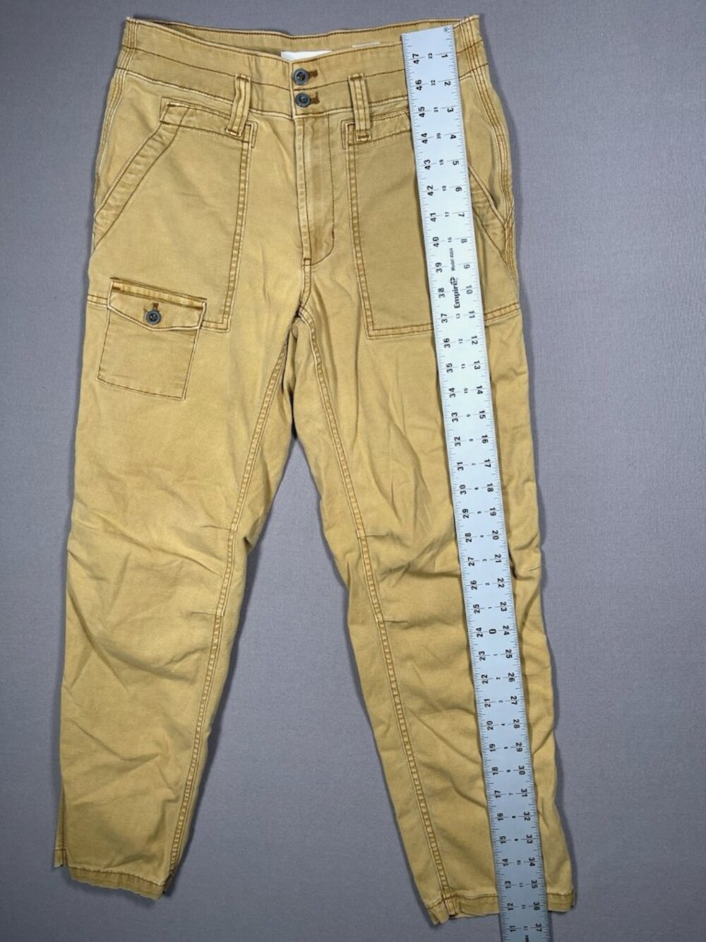 Anthropologie The Wanderer Utility Stretch Tan Yellow Pants - Women Size 27 X 27 - Picture 15 of 16